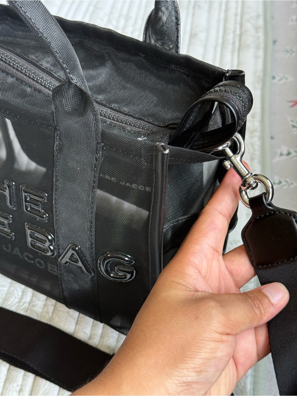Marc Jacobs Black Nylon Crossbody Bag with Interior Pocket - Picture 2 of 9